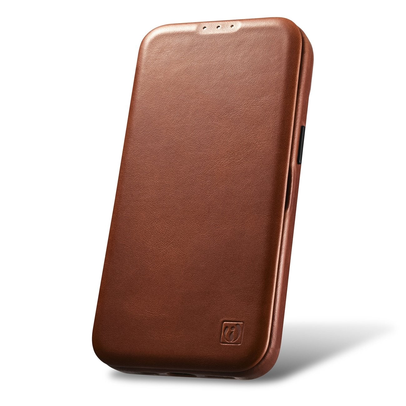 iCarer CE Oil Wax Leather Folio Case iPhone 14 Plus MagSafe Flip Etui Brown (AKI14220707-BN)