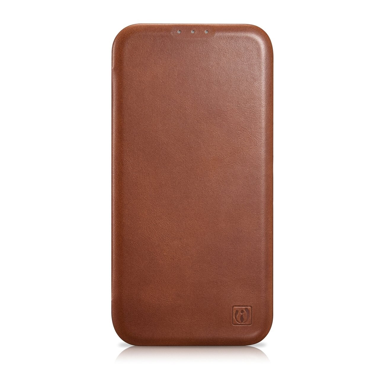 iCarer CE Oil Wax Leather Folio Case iPhone 14 Plus MagSafe Flip Etui Brown (AKI14220707-BN)