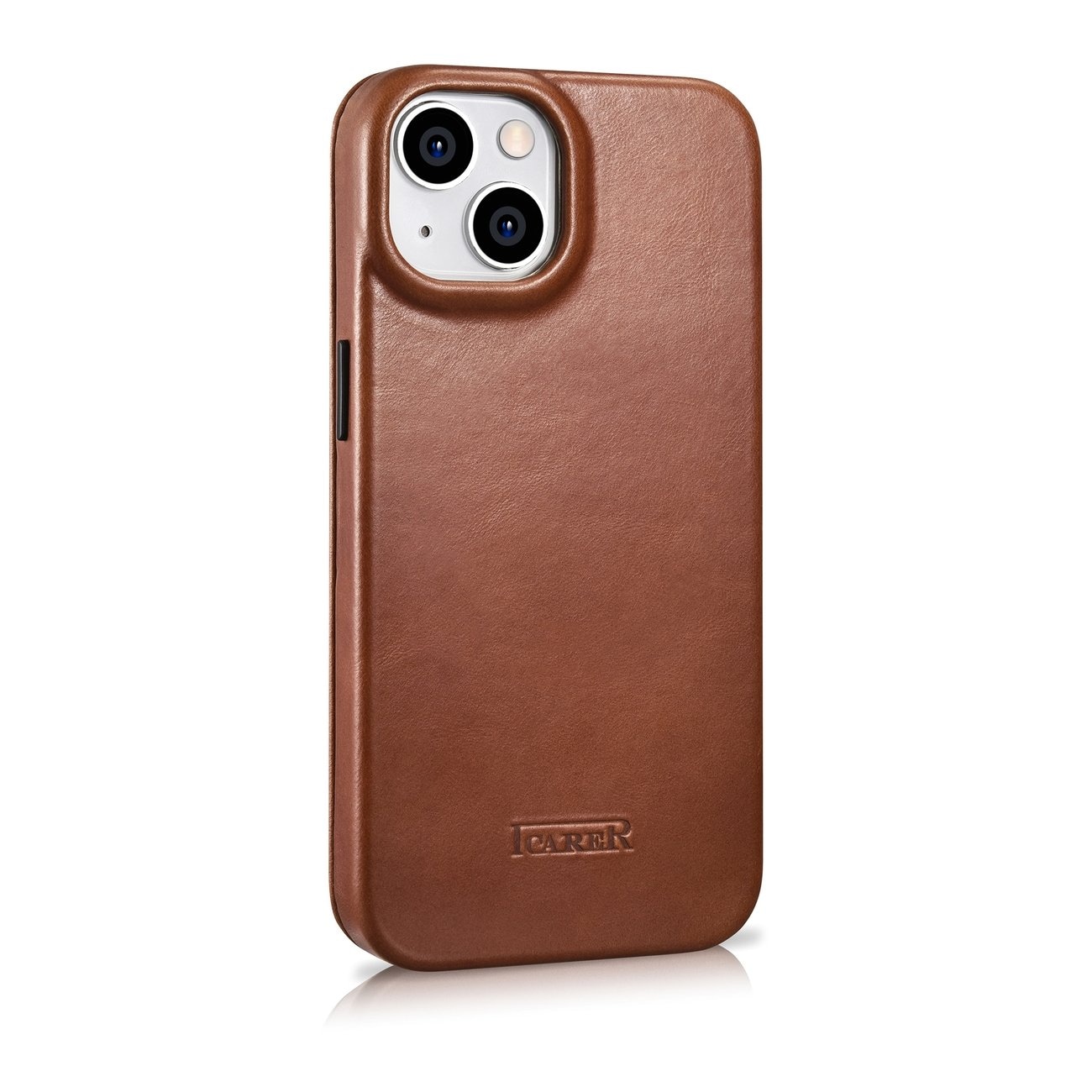 iCarer CE Oil Wax Leather Folio Case iPhone 14 Plus MagSafe Flip Etui Brown (AKI14220707-BN)