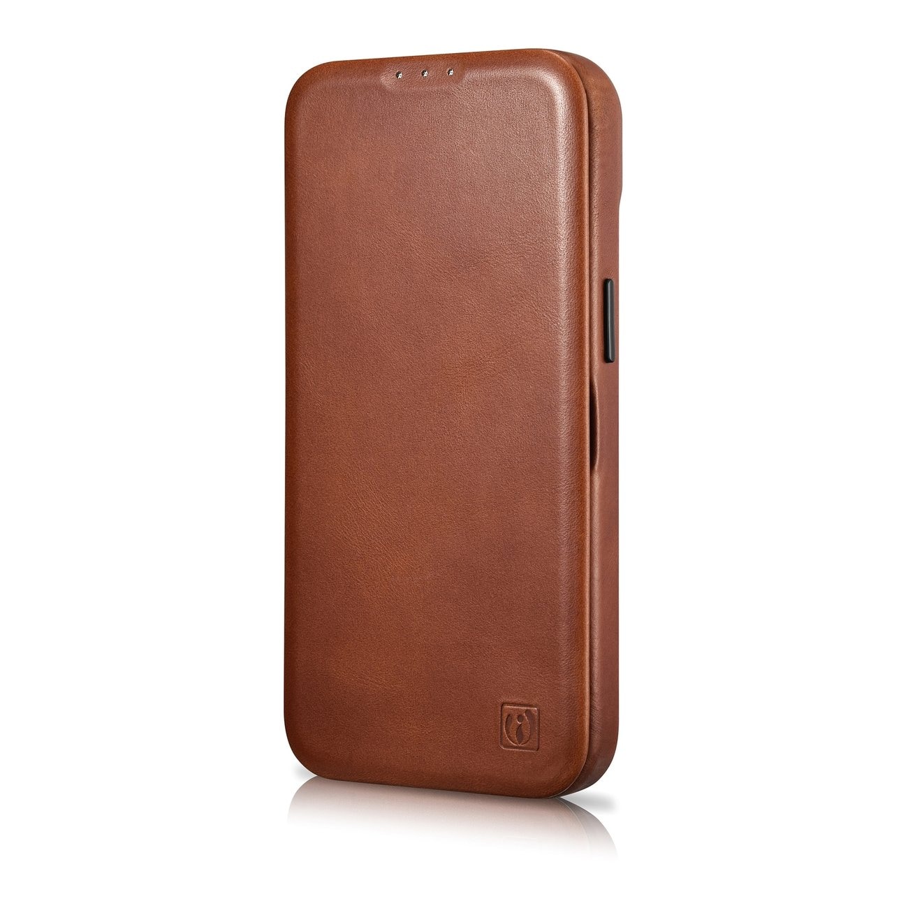 iCarer CE Oil Wax Leather Folio Case iPhone 14 Plus MagSafe Flip Etui Brown (AKI14220707-BN)