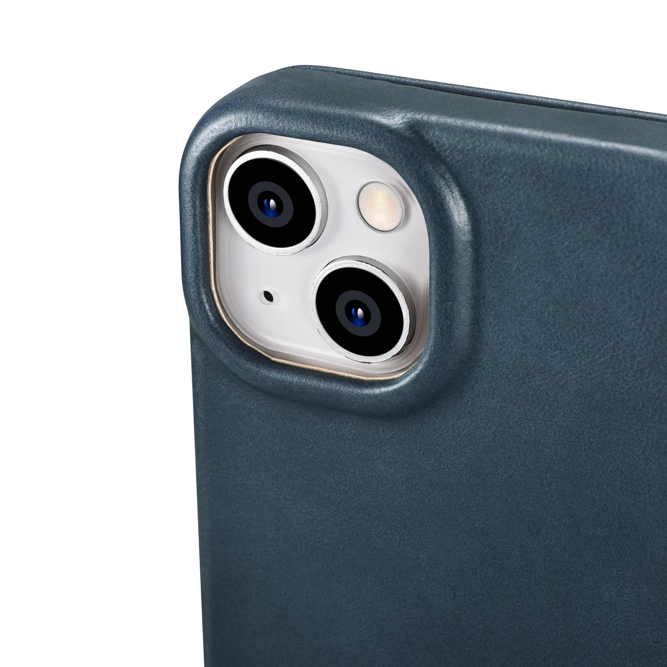 iCarer CE Oil Wax Leather Folio Case iPhone 14 Plus MagSafe Flip Etui Blue (AKI14220707-BU)