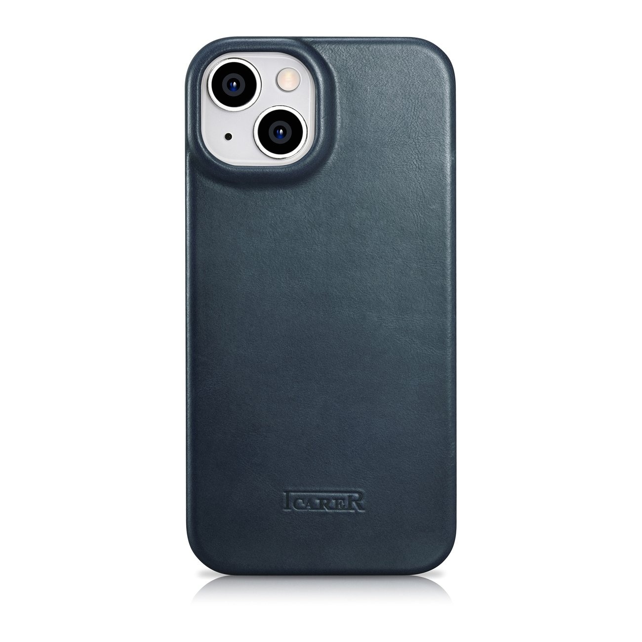 iCarer CE Oil Wax Leather Folio Case iPhone 14 Plus MagSafe Flip Etui Blue (AKI14220707-BU)