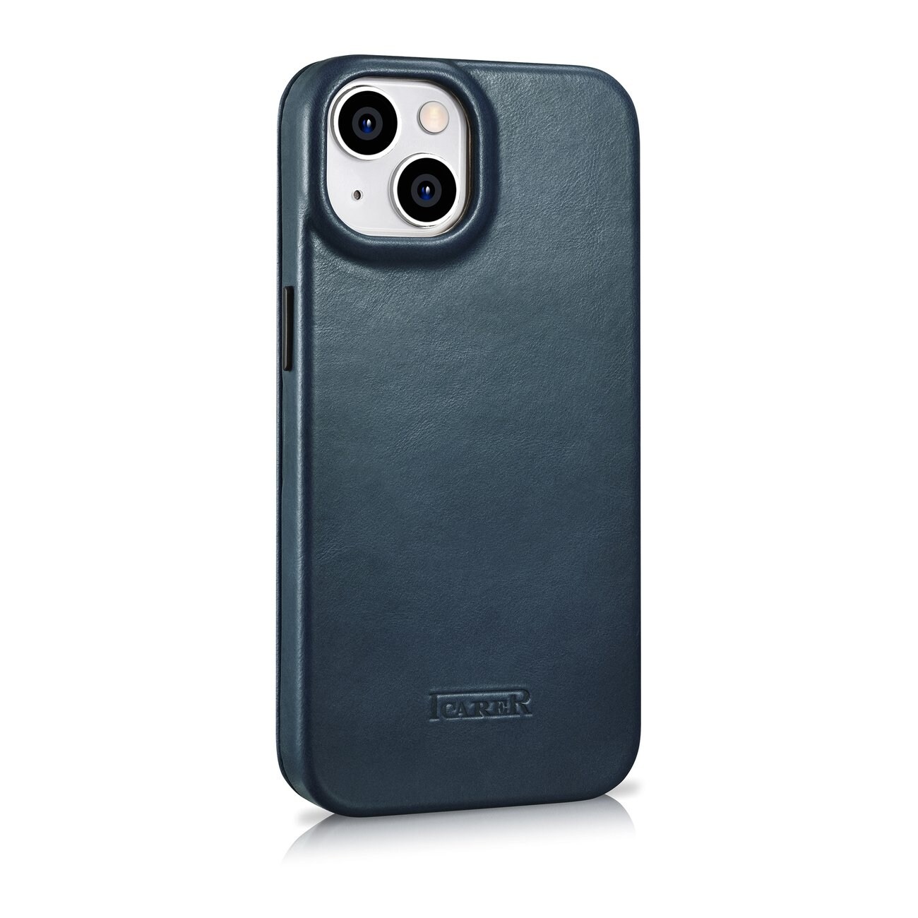 iCarer CE Oil Wax Leather Folio Case iPhone 14 Plus MagSafe Flip Etui Blue (AKI14220707-BU)