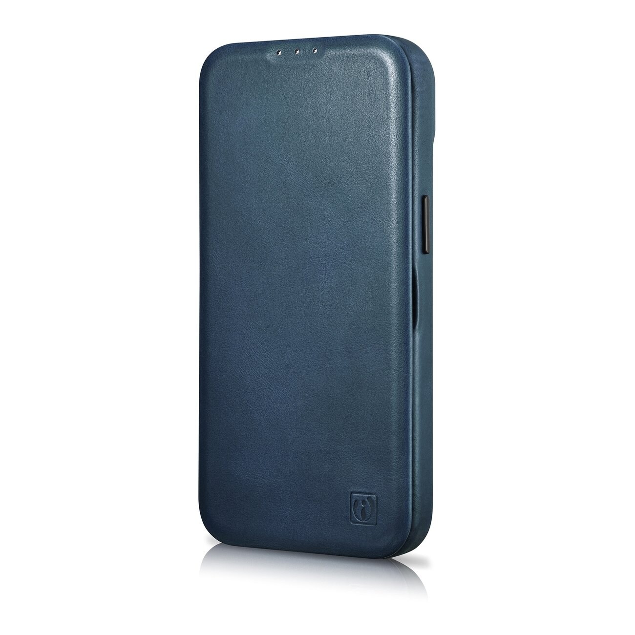 iCarer CE Oil Wax Leather Folio Case iPhone 14 Plus MagSafe Flip Etui Blue (AKI14220707-BU)