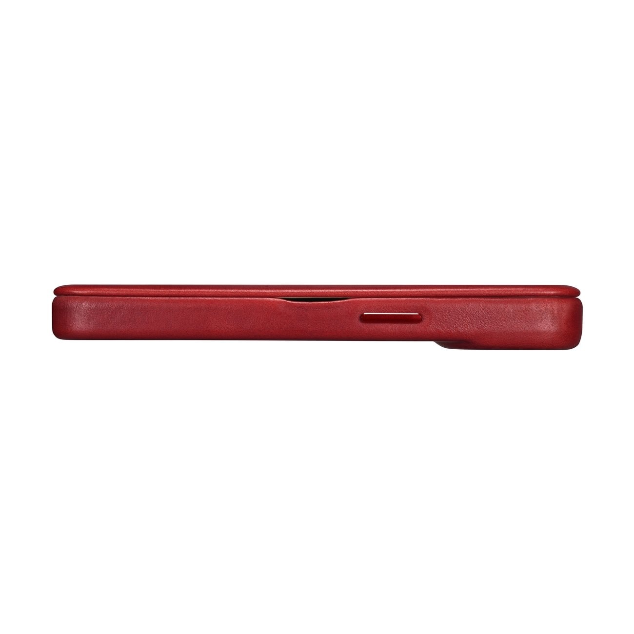 iCarer CE Oil Wax Premium Leather Folio Case for iPhone 14 Plus, Magnetic Flip, MagSafe, Red