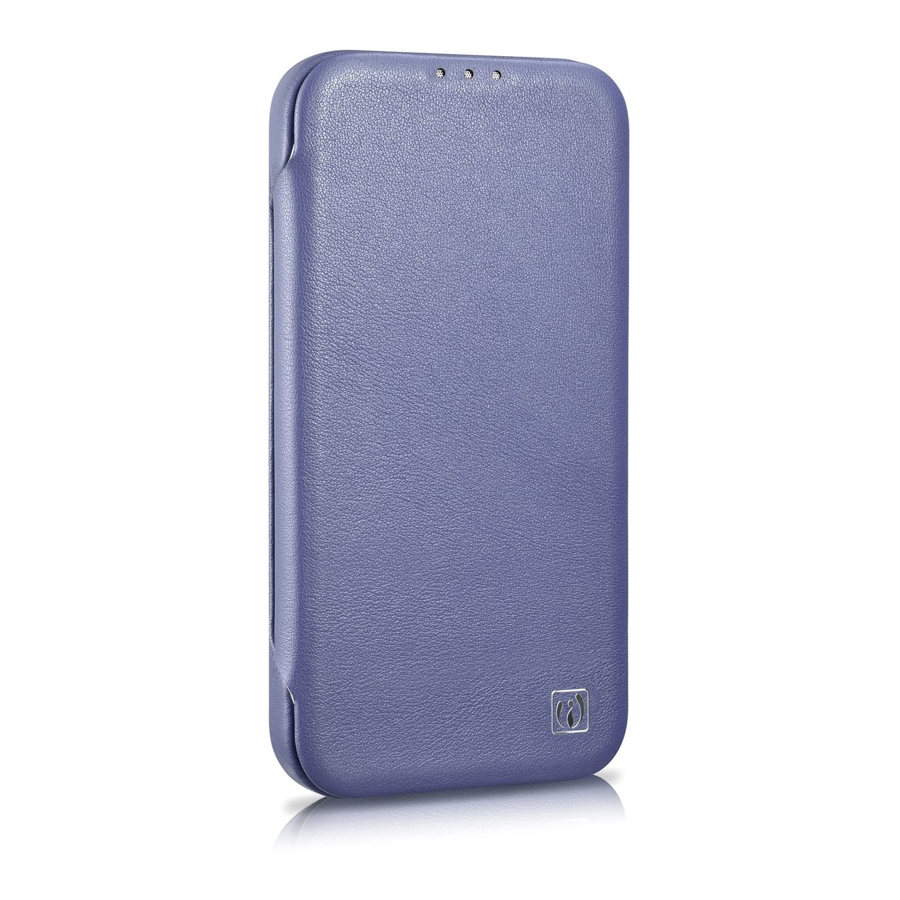 iCarer CE Premium Leather Folio Case for iPhone 14 Plus, Magnetic Flip, MagSafe, Light Purple