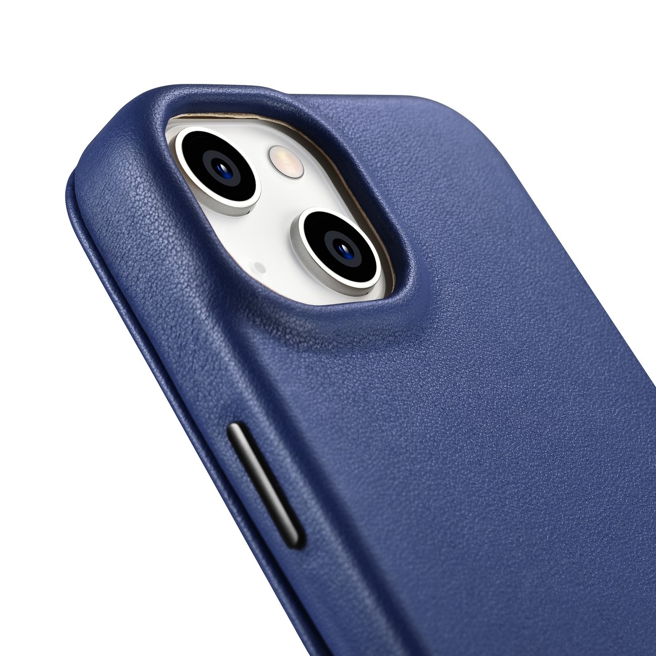 iCarer CE Premium Leather Folio Case for iPhone 14 Plus Magnetic Flip MagSafe Blue (WMI14220715-BU)