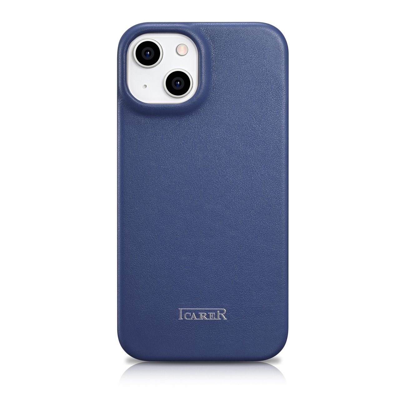 iCarer CE Premium Leather Folio Case for iPhone 14 Plus Magnetic Flip MagSafe Blue (WMI14220715-BU)