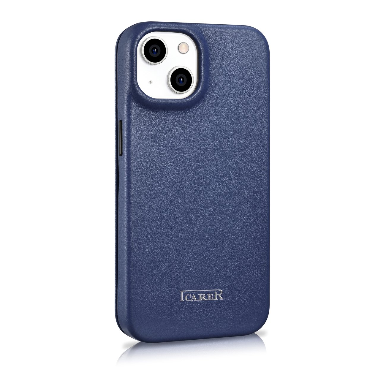 iCarer CE Premium Leather Folio Case for iPhone 14 Plus Magnetic Flip MagSafe Blue (WMI14220715-BU)
