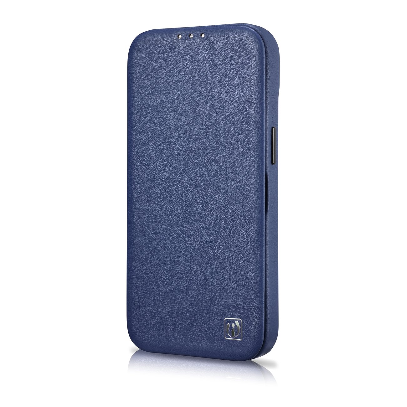 iCarer CE Premium Leather Folio Case for iPhone 14 Plus Magnetic Flip MagSafe Blue (WMI14220715-BU)