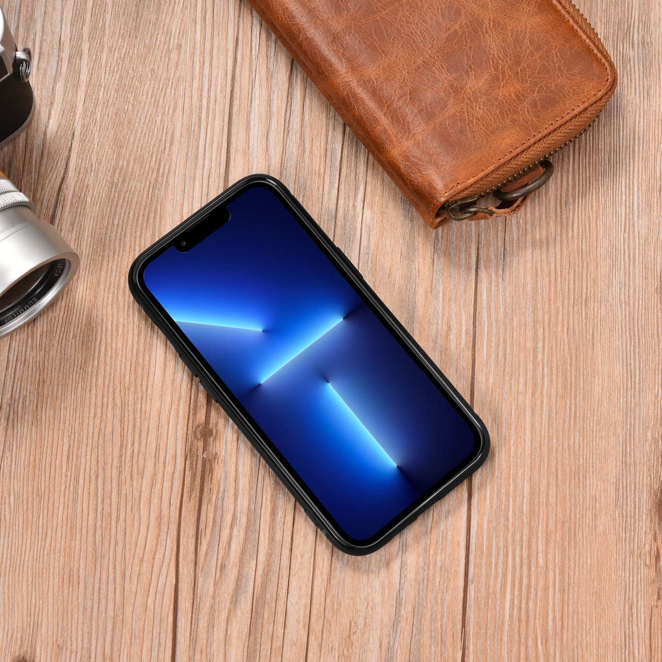 iCarer Leather Oil Wax ægte læderetui til iPhone 14 Plus (MagSafe-kompatibel) Brun (WMI14220719-BN)