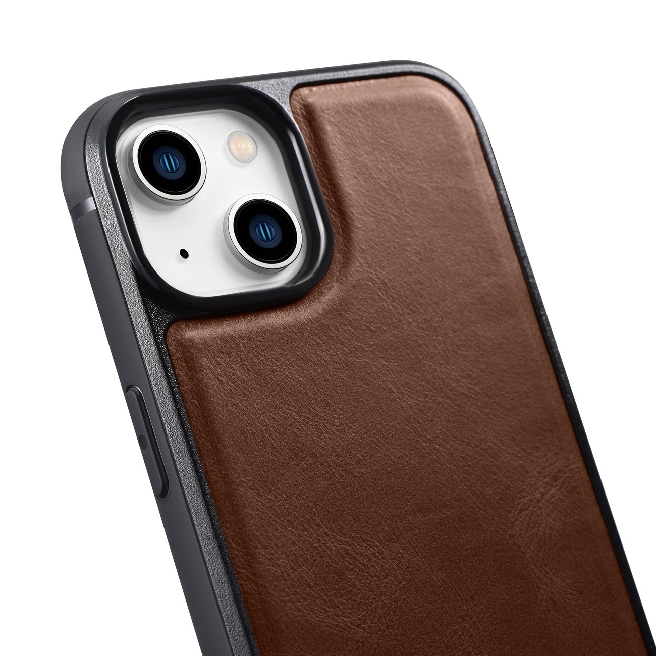 iCarer Leather Oil Wax ægte læderetui til iPhone 14 Plus (MagSafe-kompatibel) Brun (WMI14220719-BN)