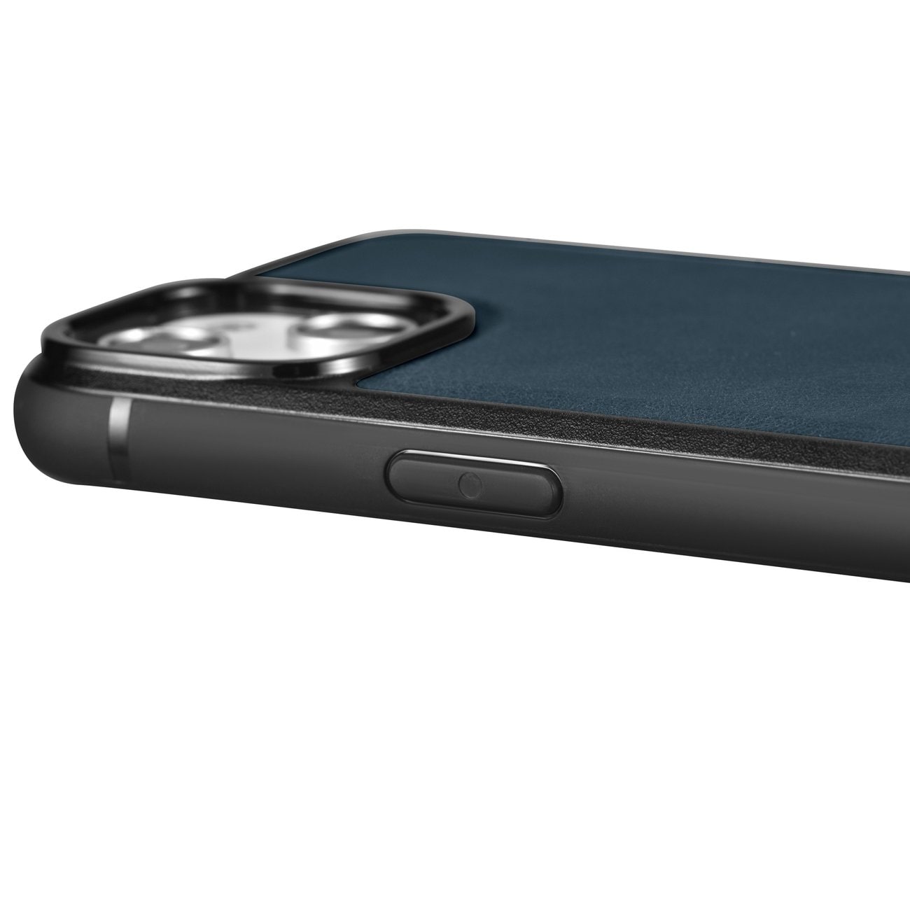 iCarer Leather Oil Wax-etui dækket med naturlæder til iPhone 14 Plus blå (WMI14220719-BU)