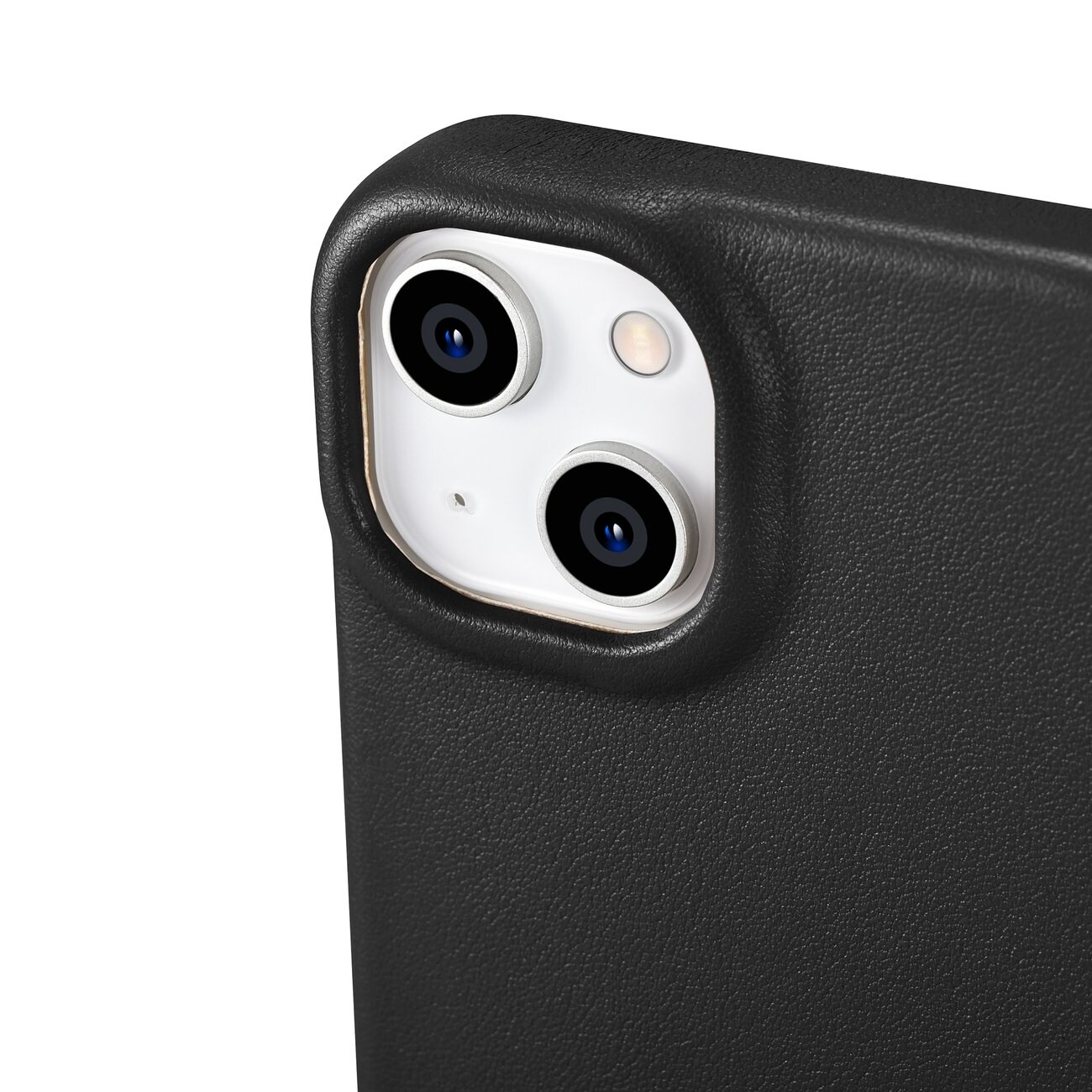 iCarer CE Premium Leather Folio Case for iPhone 14 Plus, Magnetic Flip, MagSafe (WMI14220715-BK)