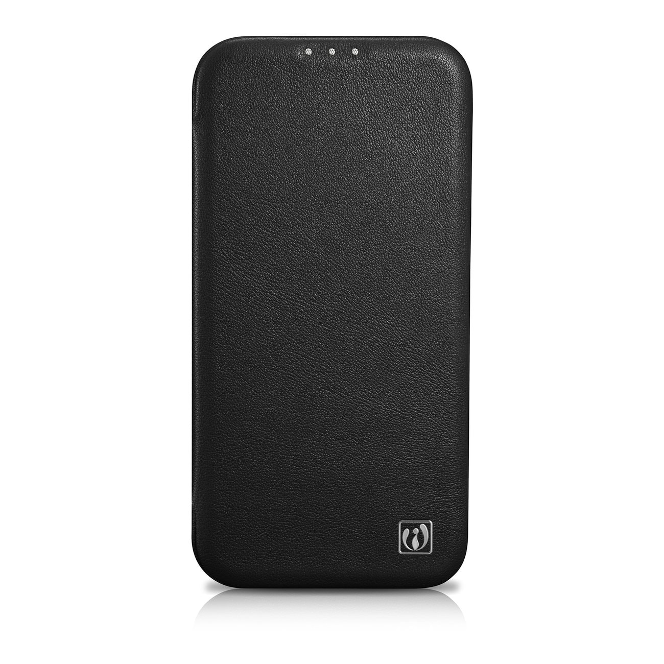 iCarer CE Premium Leather Folio Case for iPhone 14 Plus, Magnetic Flip, MagSafe (WMI14220715-BK)