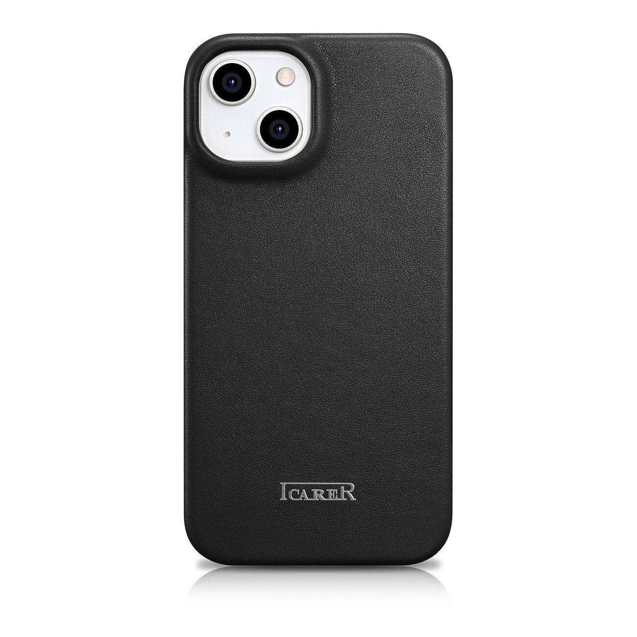 iCarer CE Premium Leather Folio Case for iPhone 14 Plus, Magnetic Flip, MagSafe (WMI14220715-BK)
