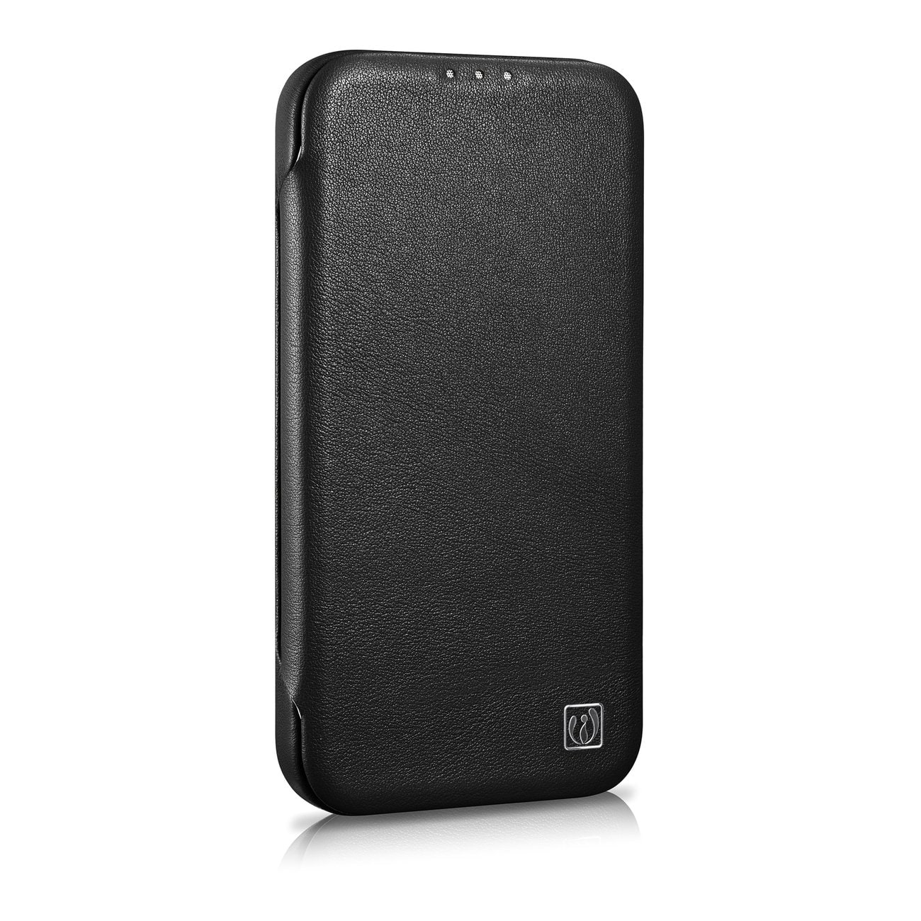 iCarer CE Premium Leather Folio Case for iPhone 14 Plus, Magnetic Flip, MagSafe (WMI14220715-BK)