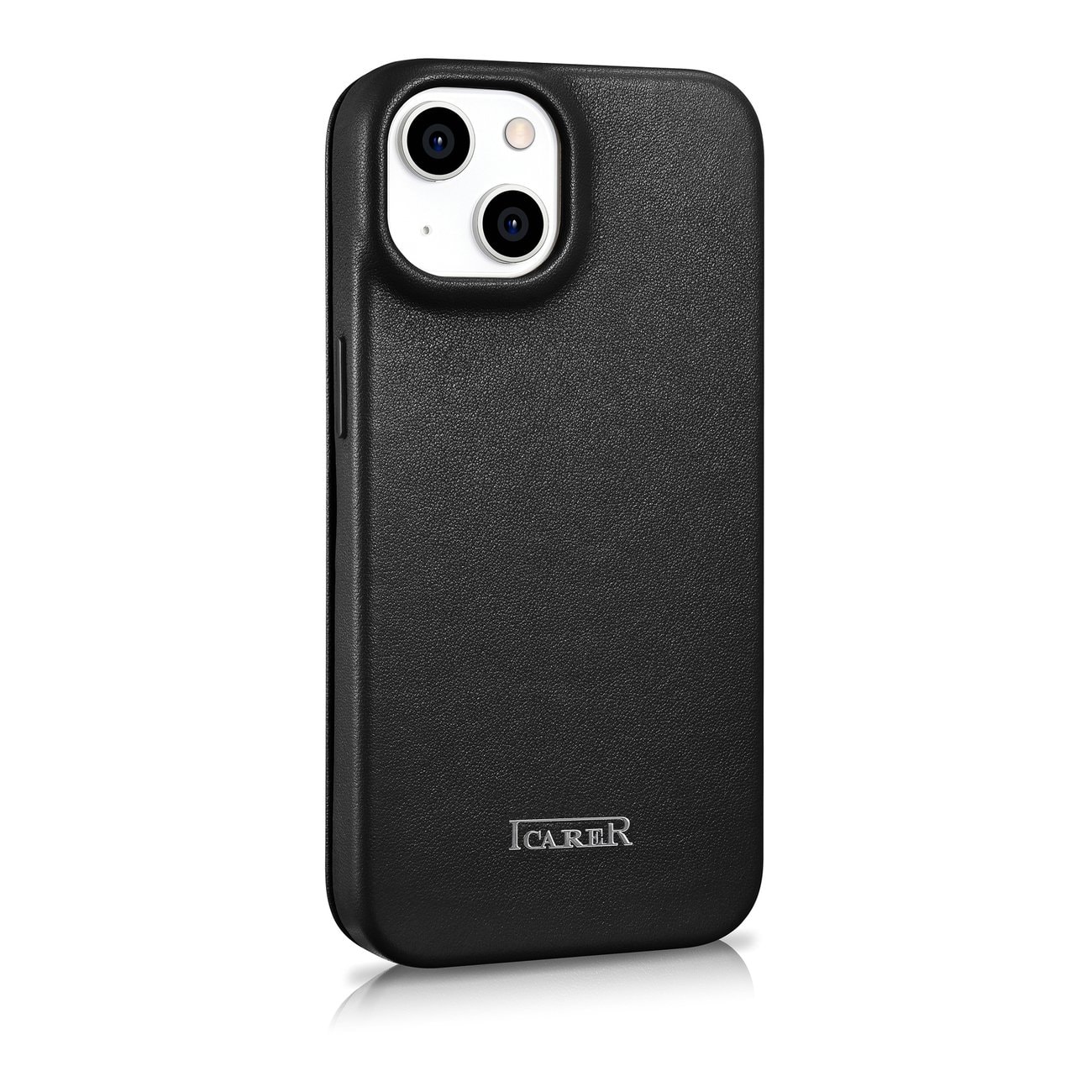 iCarer CE Premium Leather Folio Case for iPhone 14 Plus, Magnetic Flip, MagSafe (WMI14220715-BK)