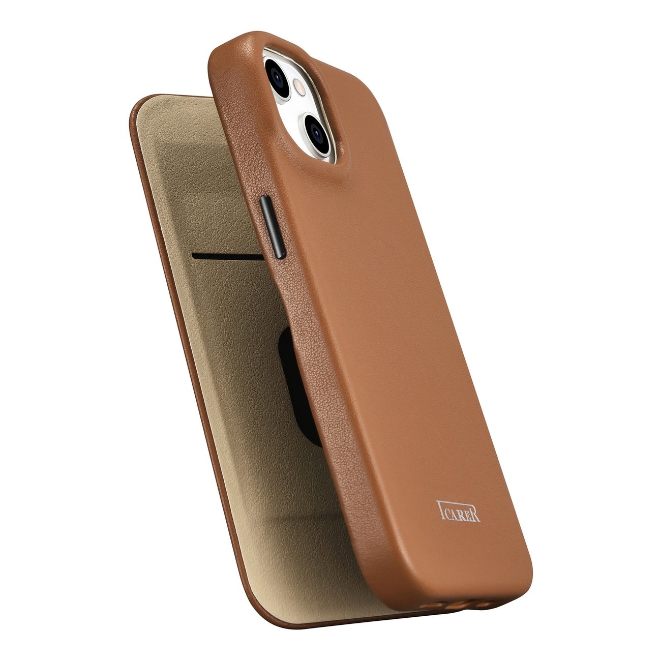 iCarer CE Premium Leather Folio Case for iPhone 14 Plus MagSafe Brown (WMI14220715-BN)