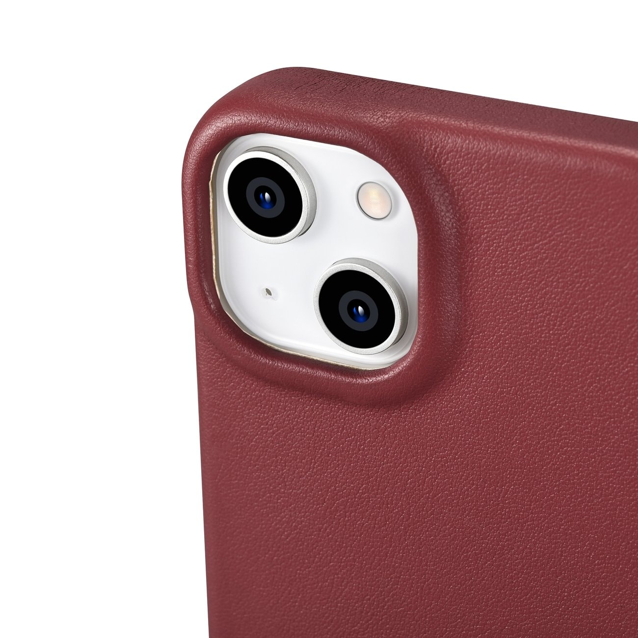 iCarer CE Premium Leather Folio Case for iPhone 14 Plus Magnetic Flip MagSafe Red (WMI14220715-RD)