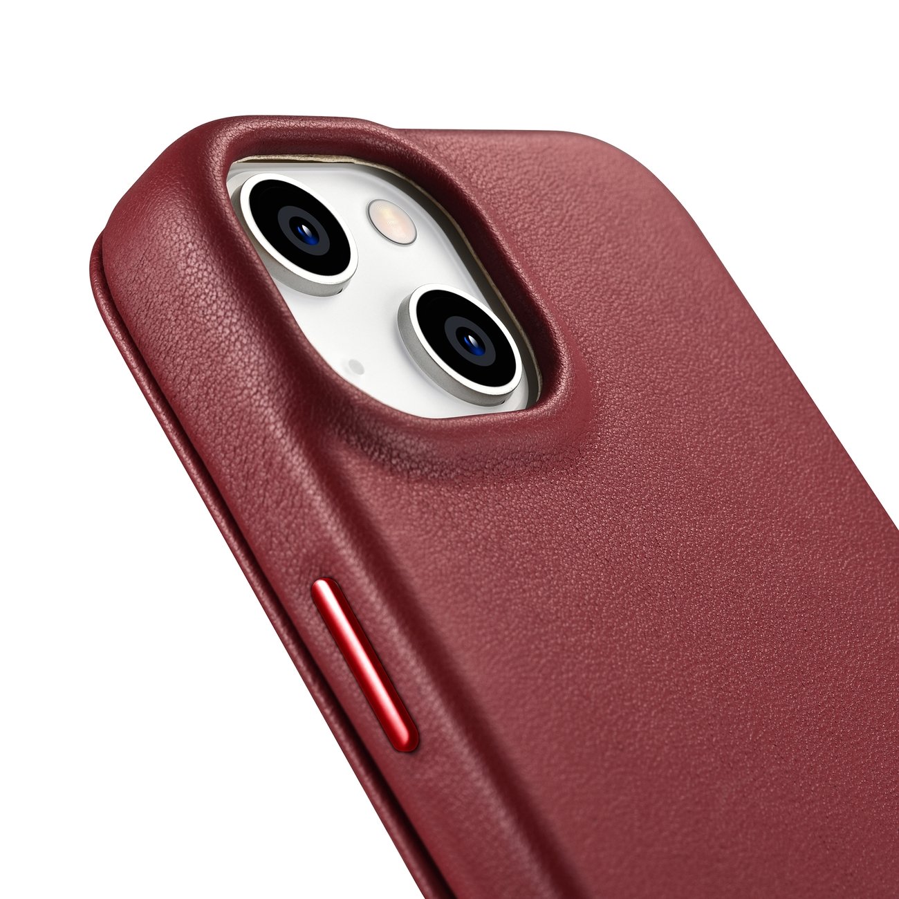 iCarer CE Premium Leather Folio Case for iPhone 14 Plus Magnetic Flip MagSafe Red (WMI14220715-RD)