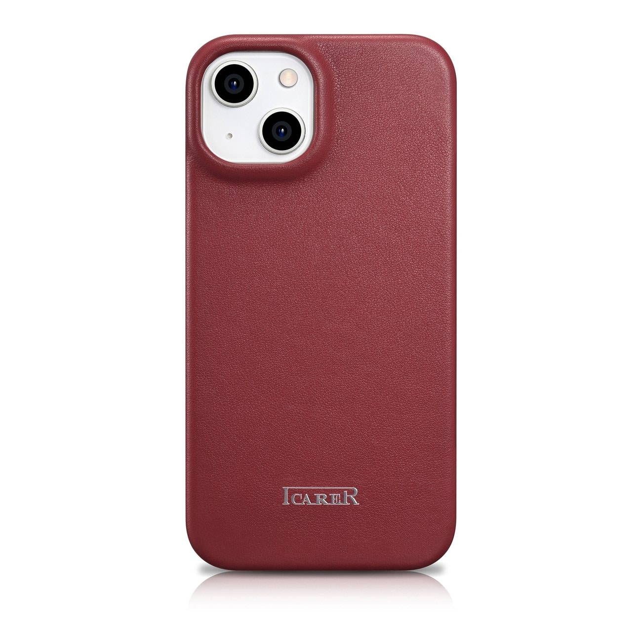 iCarer CE Premium Leather Folio Case for iPhone 14 Plus Magnetic Flip MagSafe Red (WMI14220715-RD)