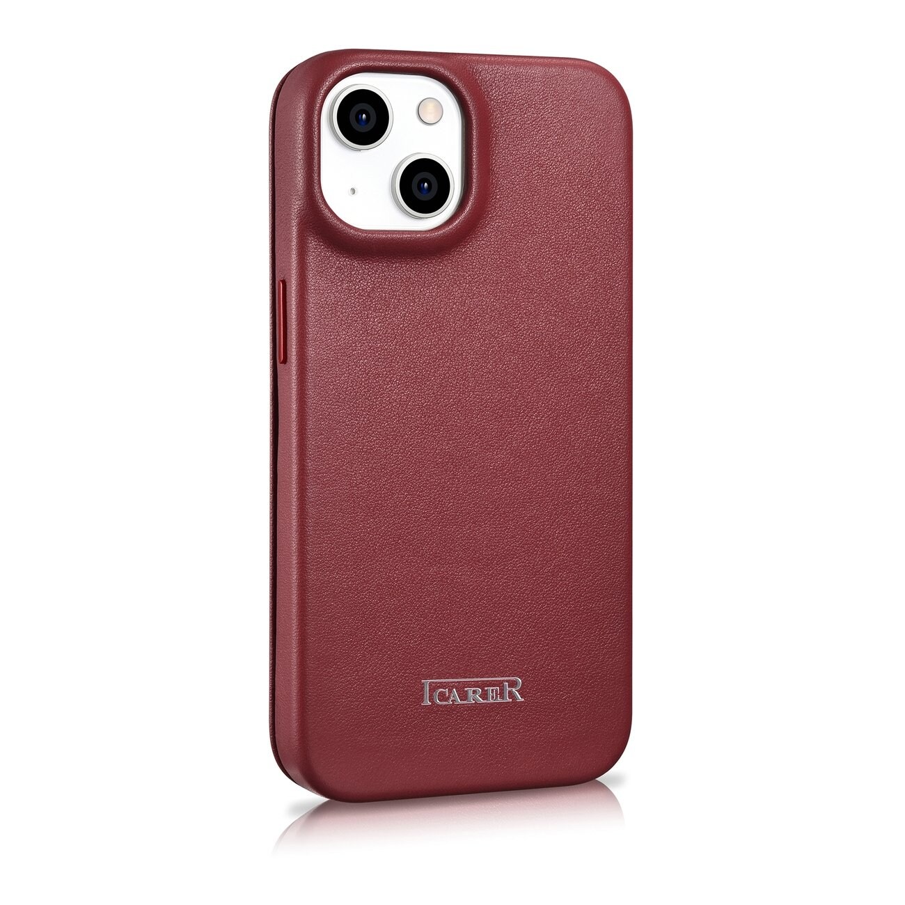 iCarer CE Premium Leather Folio Case for iPhone 14 Plus Magnetic Flip MagSafe Red (WMI14220715-RD)