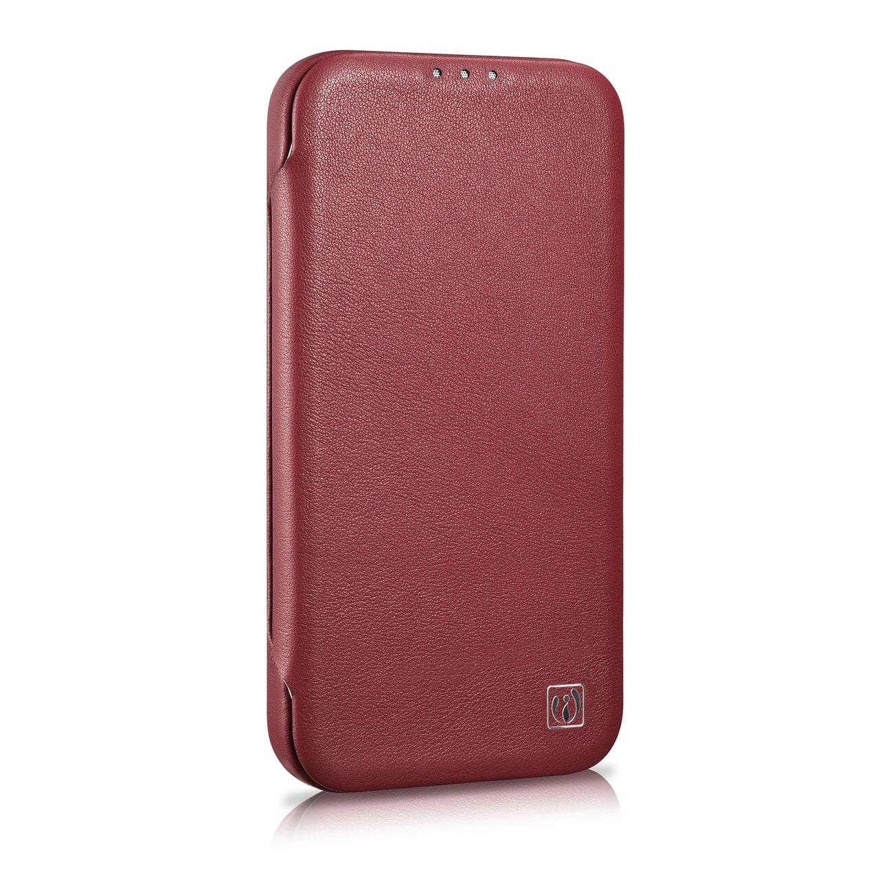 iCarer CE Premium Leather Folio Case for iPhone 14 Plus Magnetic Flip MagSafe Red (WMI14220715-RD)