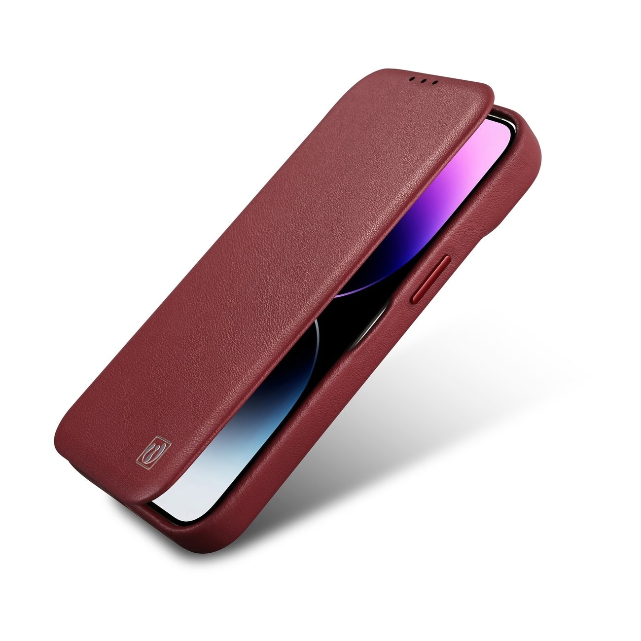 iCarer CE Premium Leather Folio Case for iPhone 14 Plus Magnetic Flip MagSafe Red (WMI14220715-RD)