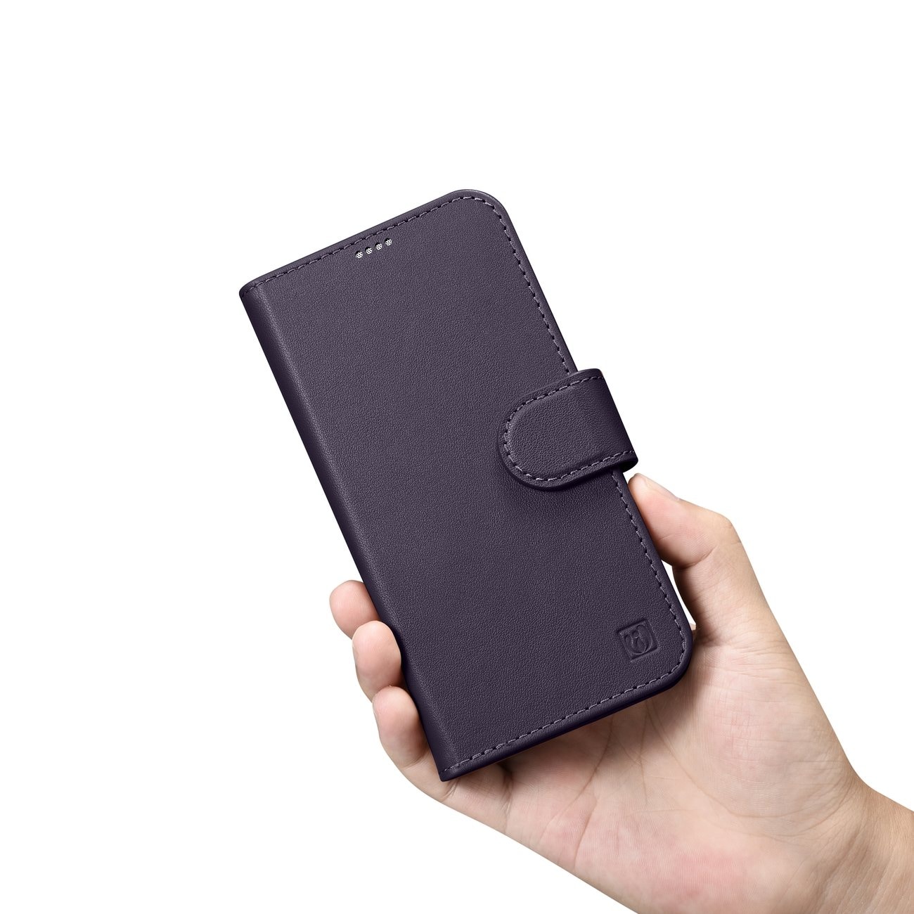 iCarer 2in1 Wallet Case for iPhone 14 Plus Anti-RFID Leather Flip Dark Purple (WMI14220727-DP)