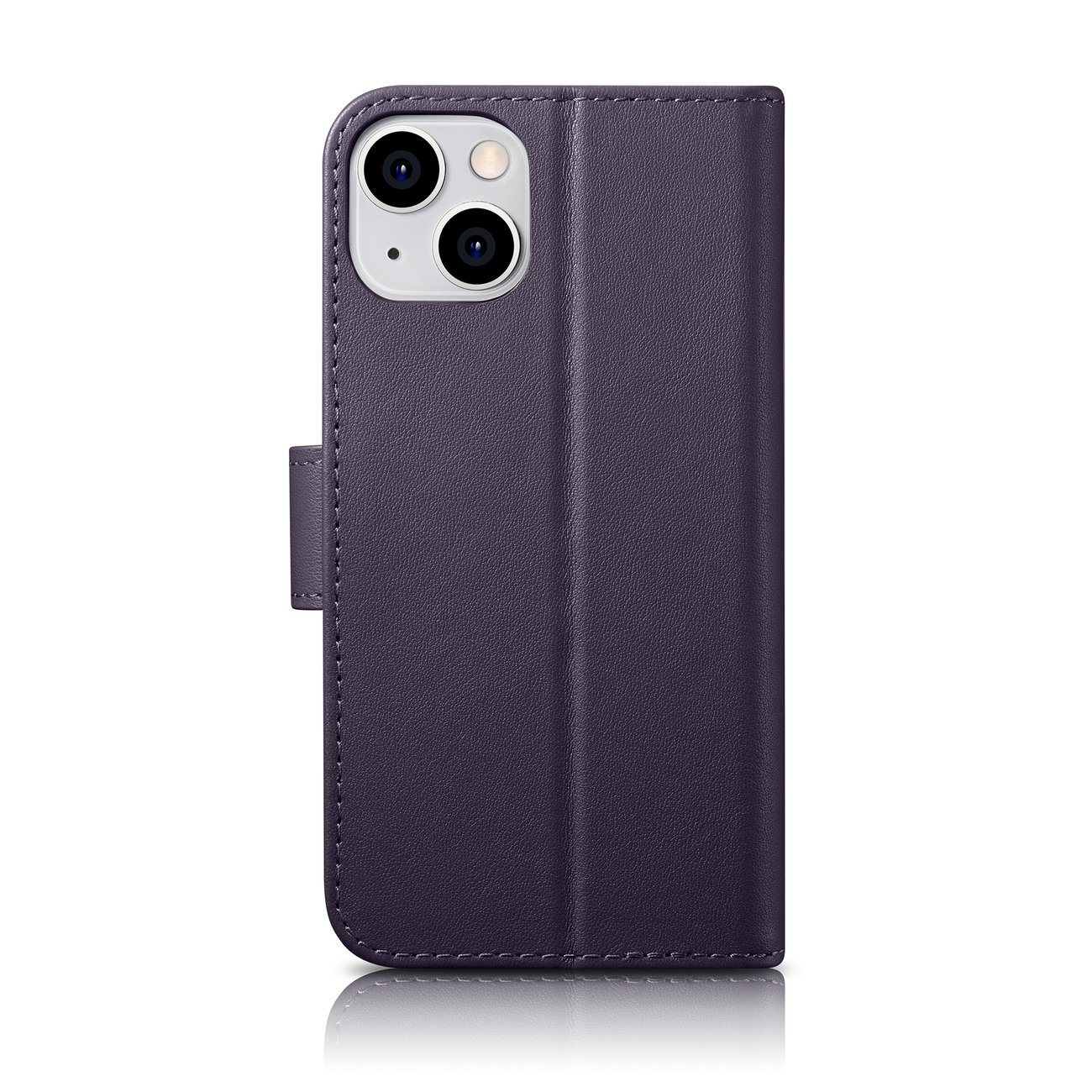iCarer 2in1 Wallet Case for iPhone 14 Plus Anti-RFID Leather Flip Dark Purple (WMI14220727-DP)