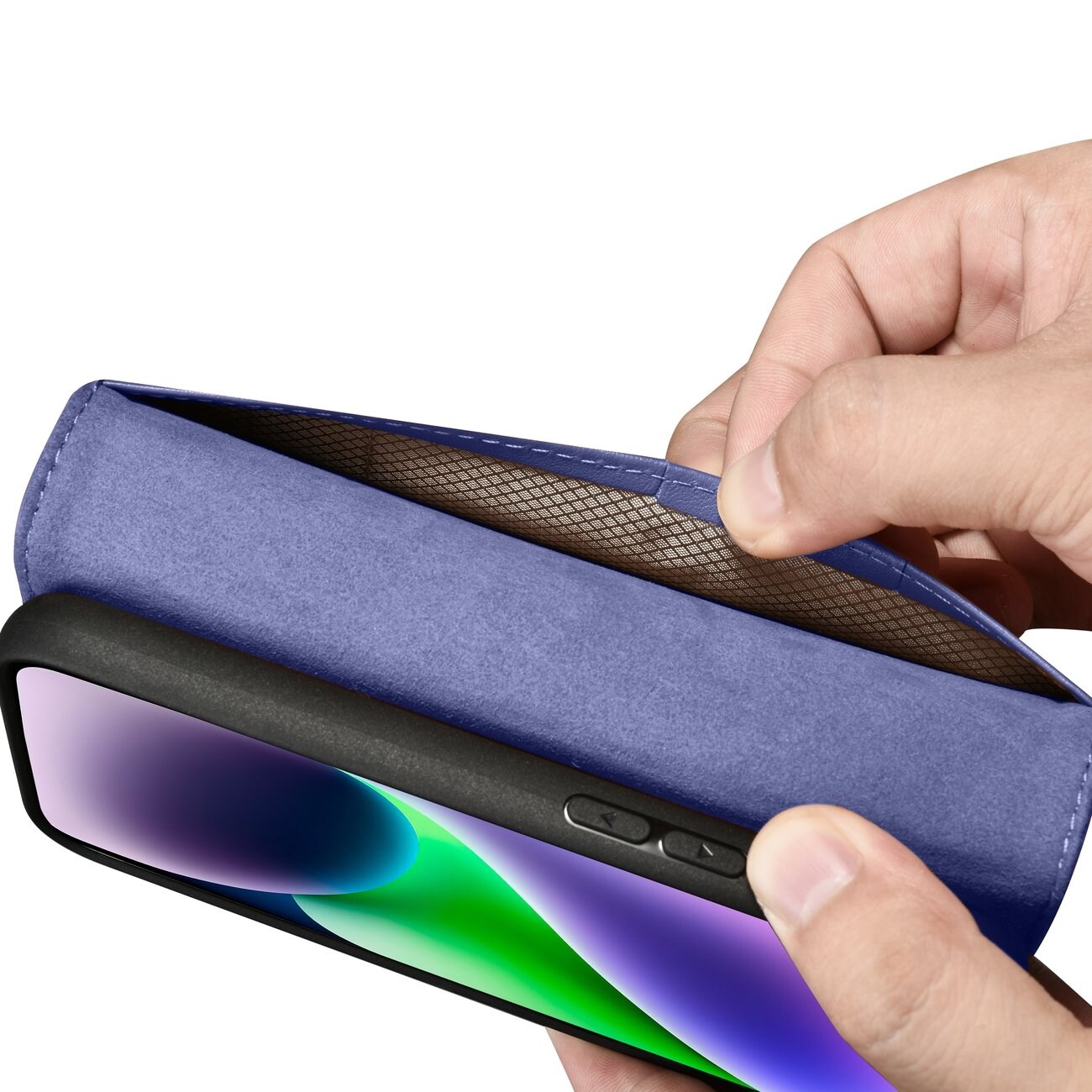 iCarer 2in1 Wallet Case for iPhone 14 Plus Anti-RFID Leather Flip Light Purple (WMI14220727-LP)