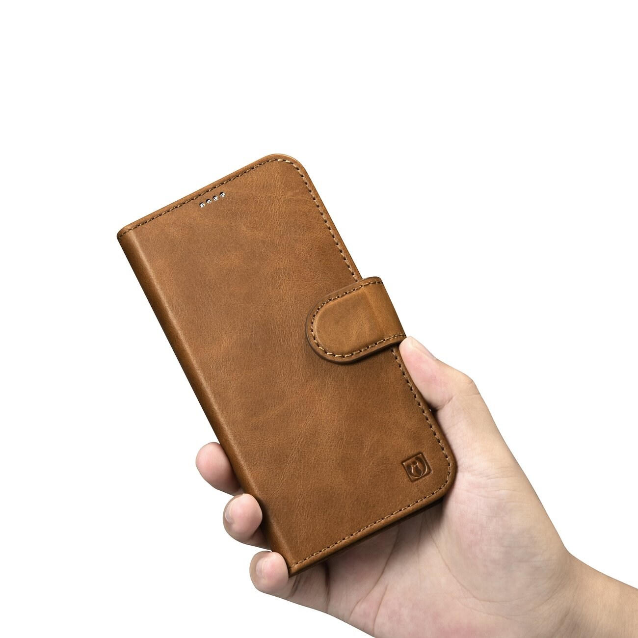 iCarer 2in1 Oil Wax Wallet Case iPhone 14 Plus Anti-RFID Leather Flip Brown (WMI14220723-TN)