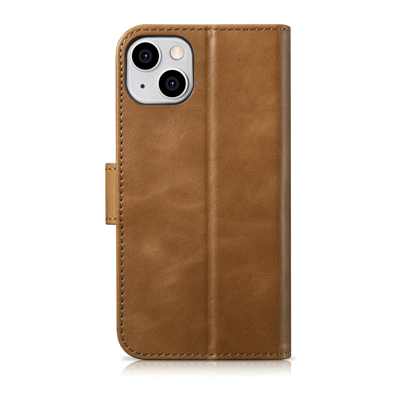 iCarer 2in1 Oil Wax Wallet Case iPhone 14 Plus Anti-RFID Leather Flip Brown (WMI14220723-TN)