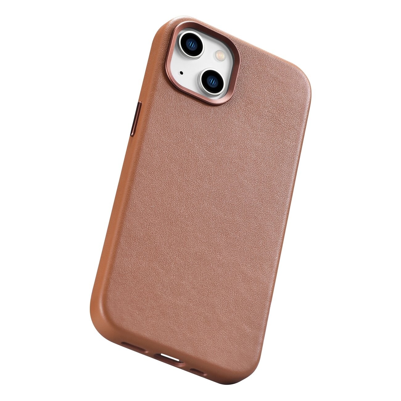 iCarer Case Lædercover til iPhone 14 Plus Brun (MagSafe-kompatibel)