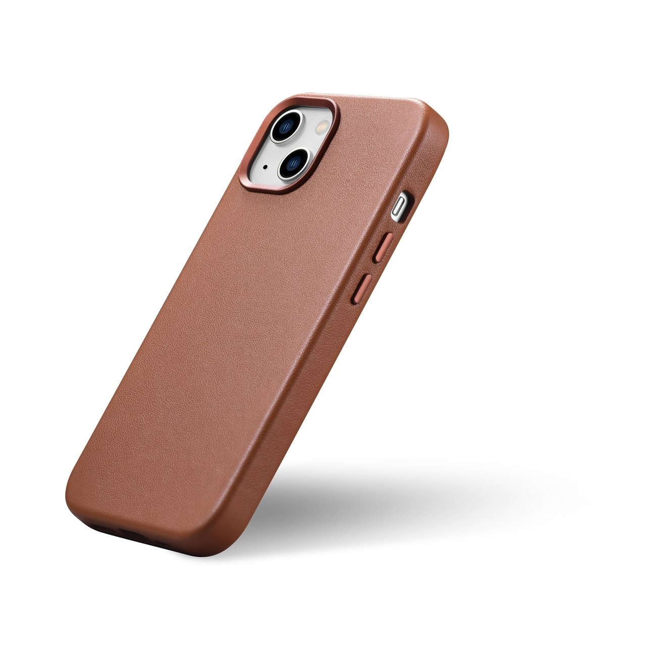 iCarer Case Lædercover til iPhone 14 Plus Brun (MagSafe-kompatibel)