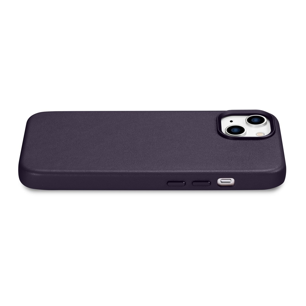iCarer Case Lædercover til iPhone 14 Plus Mørk Lilla (MagSafe-kompatibel)