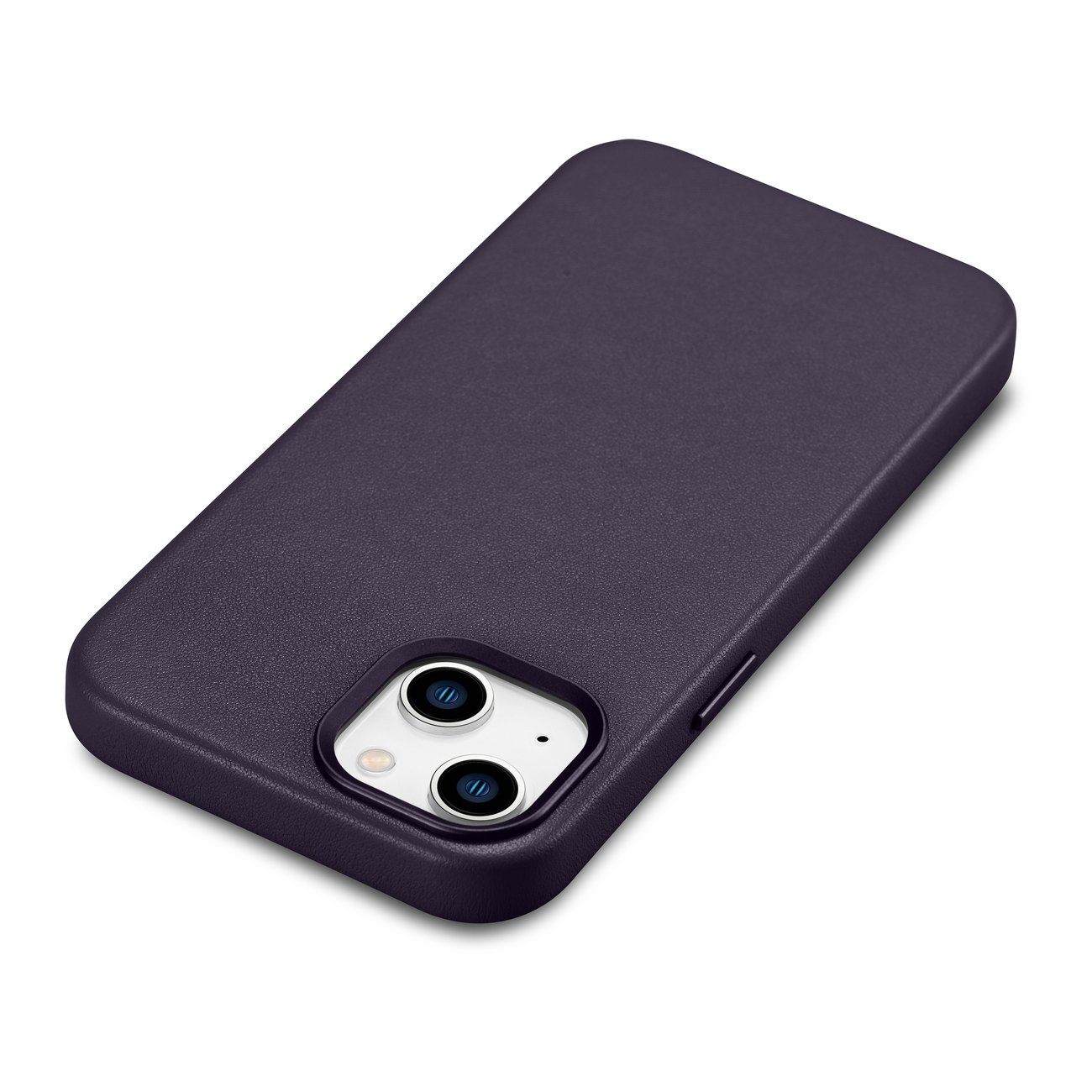 iCarer Case Lædercover til iPhone 14 Plus Mørk Lilla (MagSafe-kompatibel)