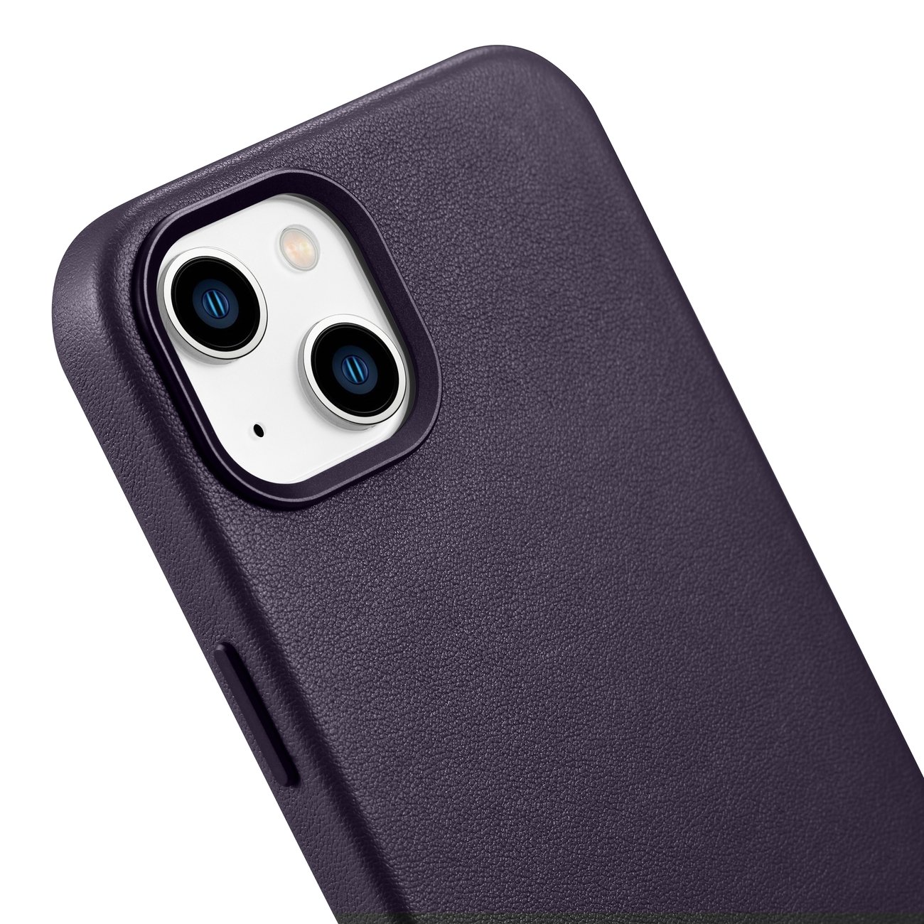iCarer Case Lædercover til iPhone 14 Plus Mørk Lilla (MagSafe-kompatibel)