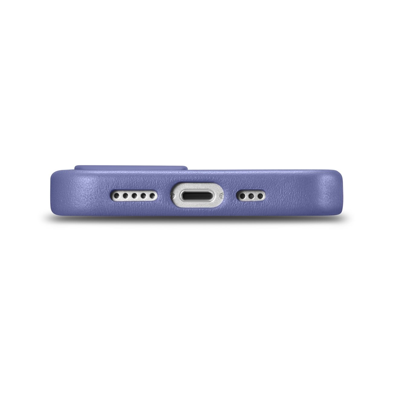 iCarer Case lædercover ægte læder iPhone 14 Plus lyslilla (MagSafe-kompatibel)