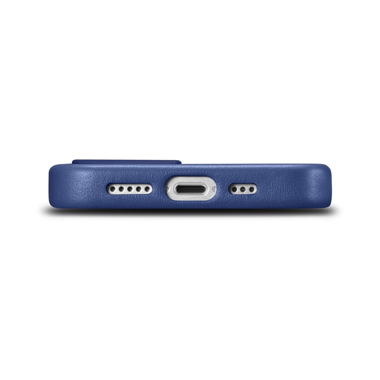 iCarer Case Lædercover til iPhone 14 Plus ægte læderetui blå (kompatibel med MagSafe)