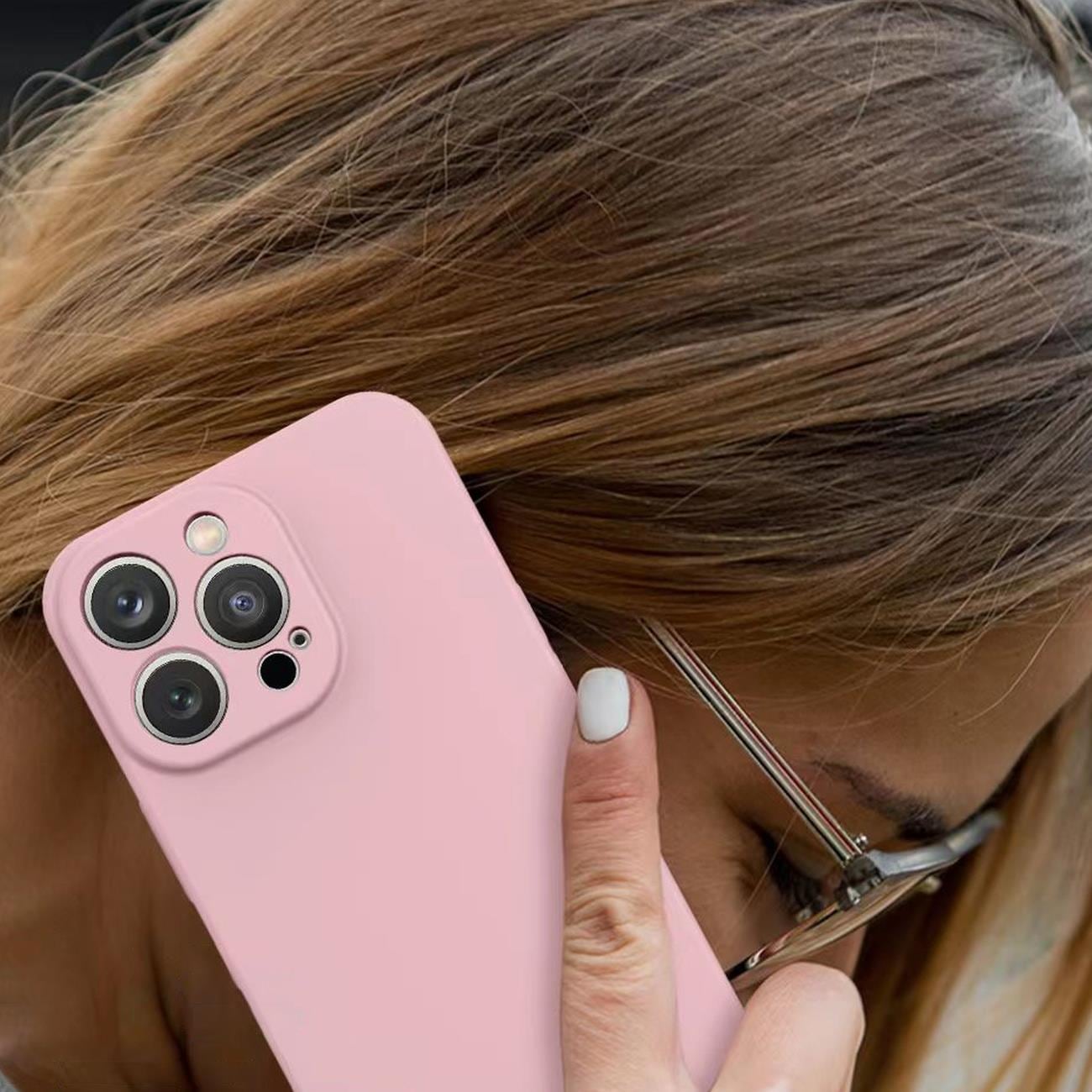 Silikoneetui iPhone 14 Plus silikoneovertræk lyseblå