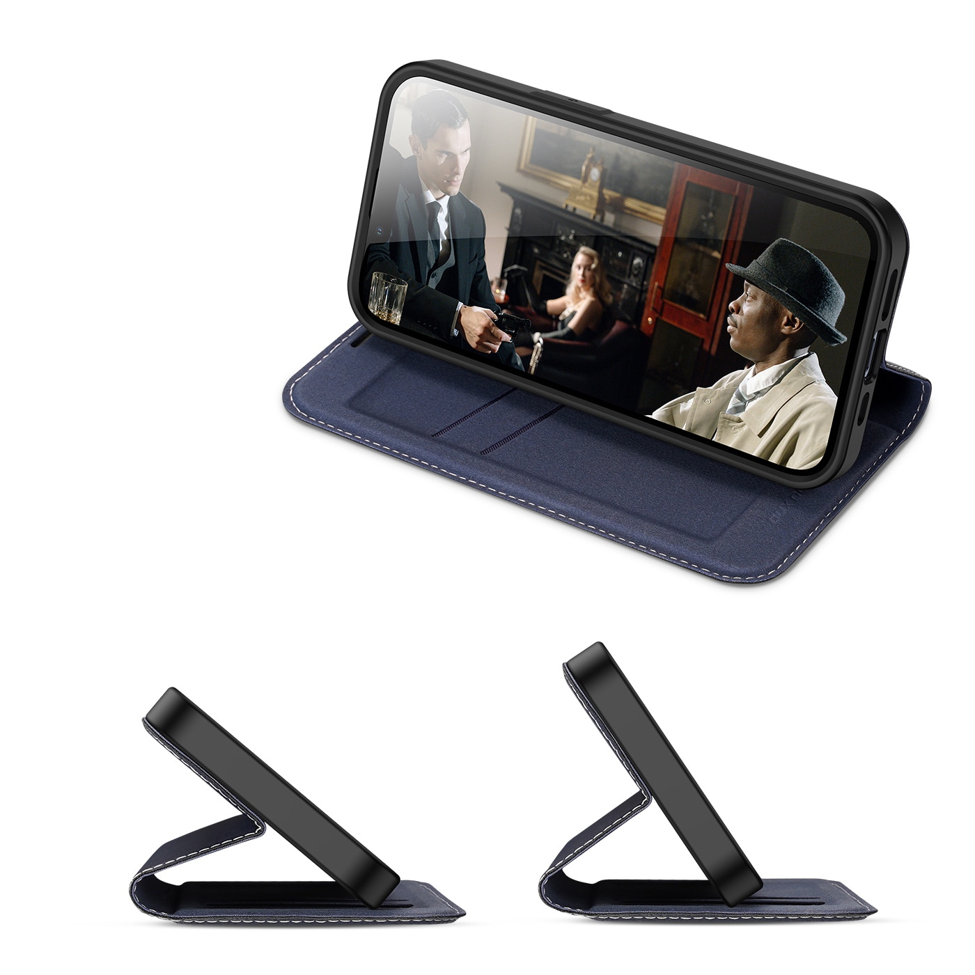 Dux Ducis Skin X2-etui til iPhone 14 Plus-etui med magnetisk klap blå
