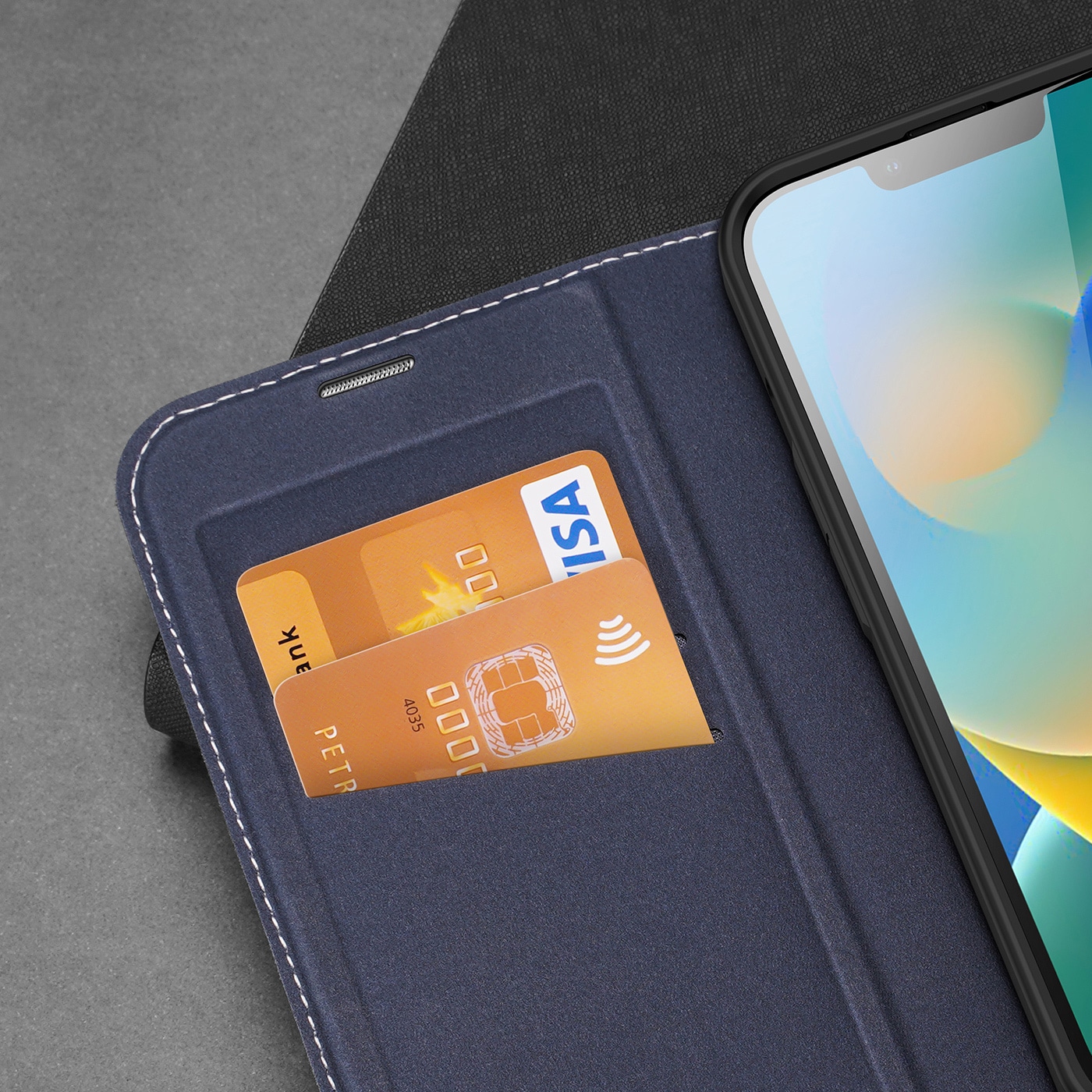 Dux Ducis Skin X2-etui til iPhone 14 Plus-etui med magnetisk klap blå
