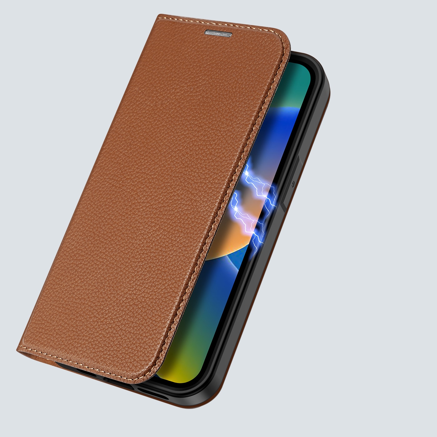 Dux Ducis Skin X2-etui til iPhone 14 Plus-etui med magnetisk klap brun