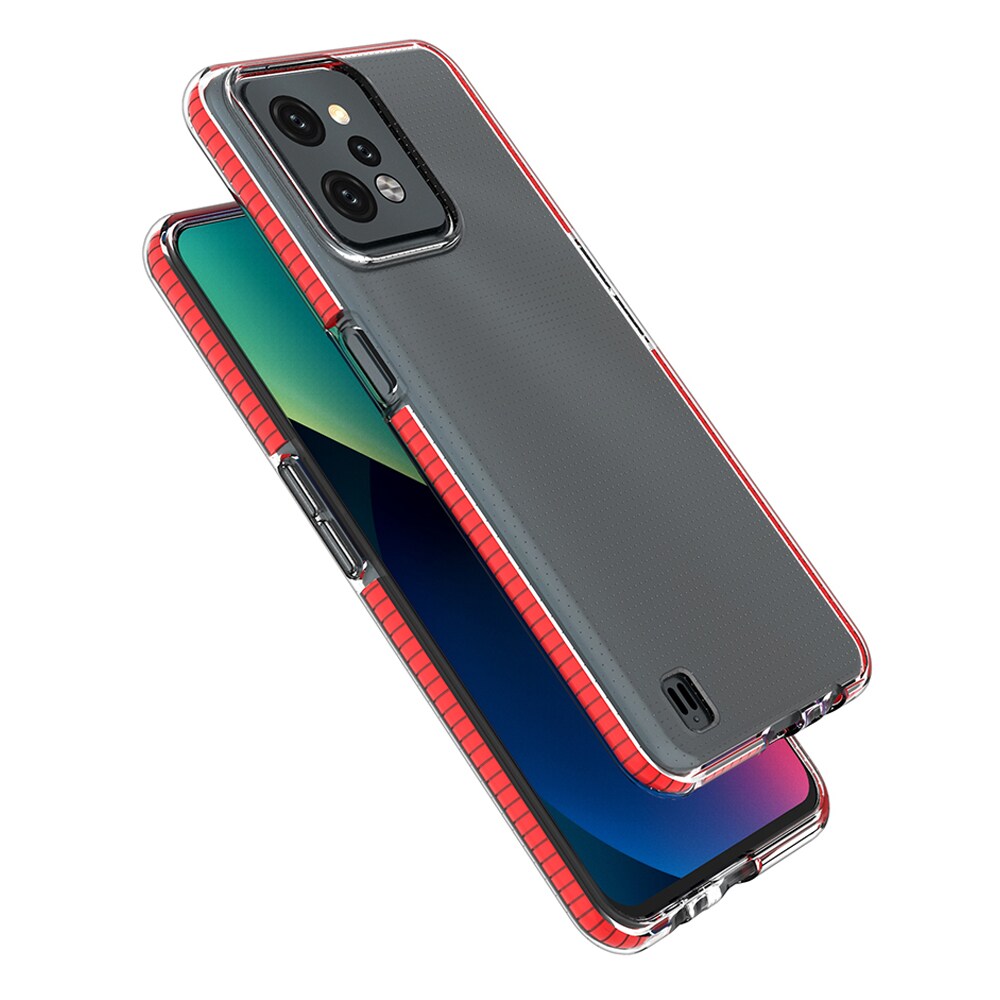 Spring Case til Realme C31 silikoneetui med ramme lyserød
