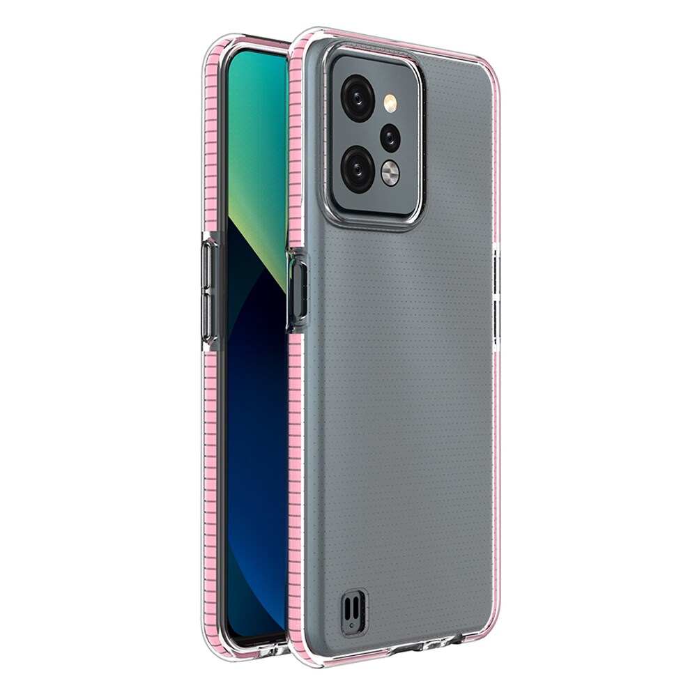 Spring Case til Realme C31 silikoneetui med ramme lyserød