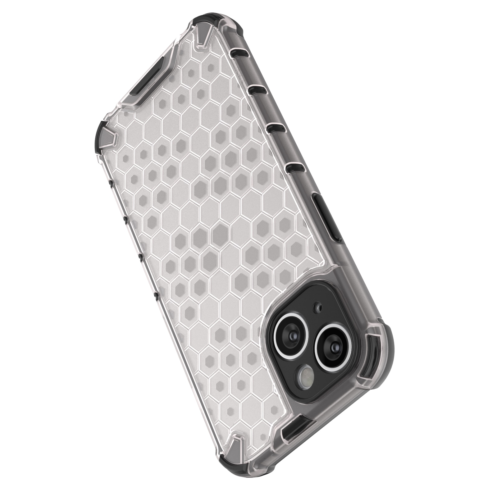 Honeycomb-etui til iPhone 14 pansret hybridcover sort