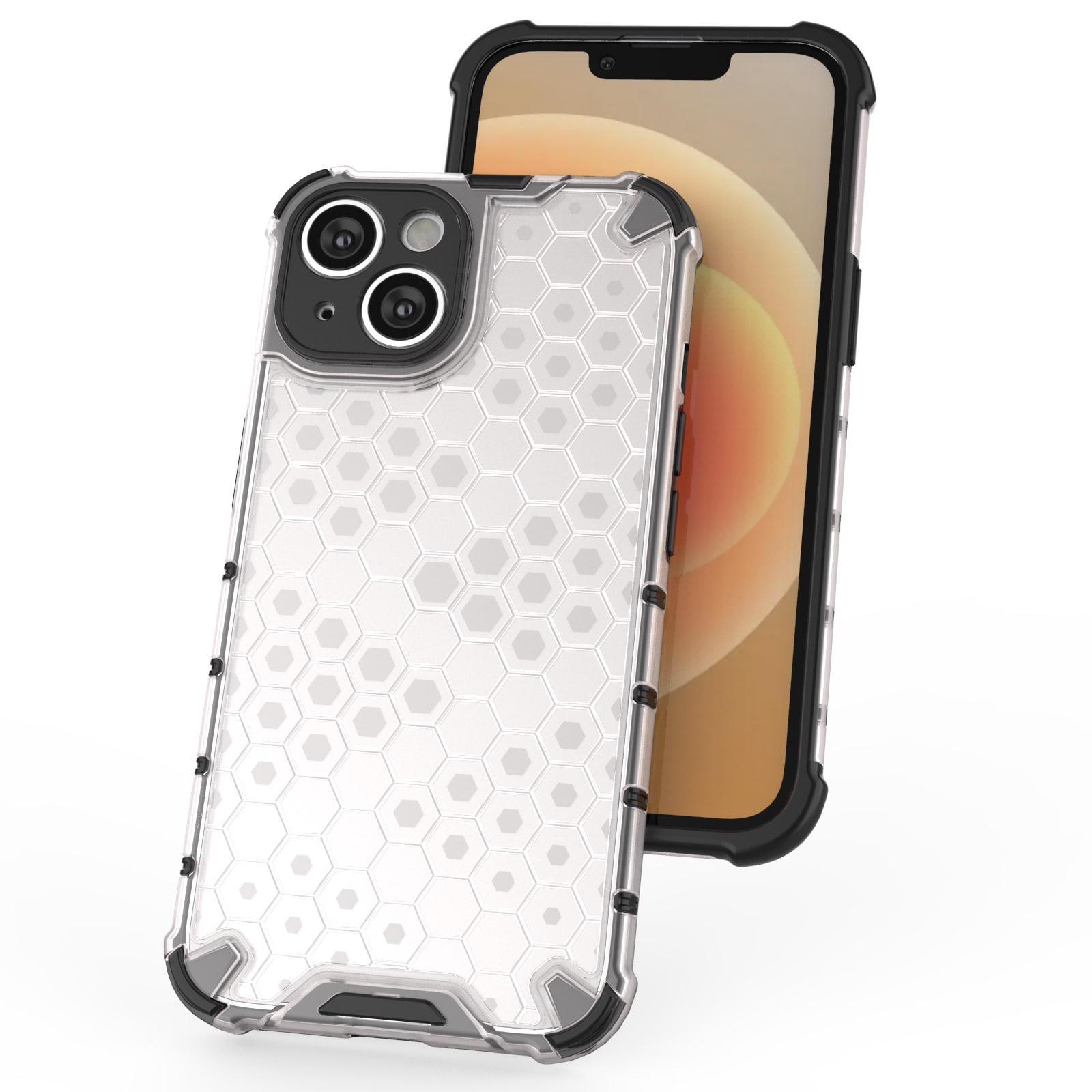 Honeycomb-etui til iPhone 14 Plus pansret hybridcover blå