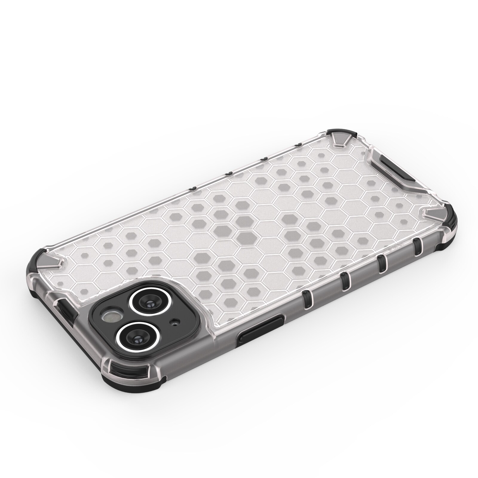 Honeycomb-etui til iPhone 14 Plus pansret hybridcover gennemsigtigt